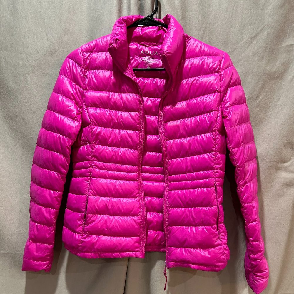 Aqua Pink Down Puff Jacket